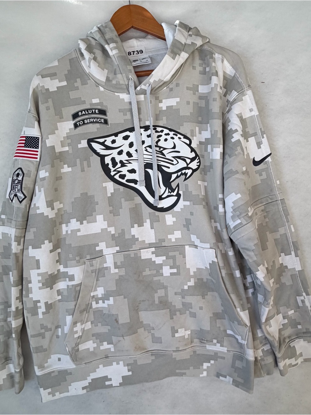 Nike NFL Jacksonville Jaguars Salute To Service Arctic Hoodie M 8739